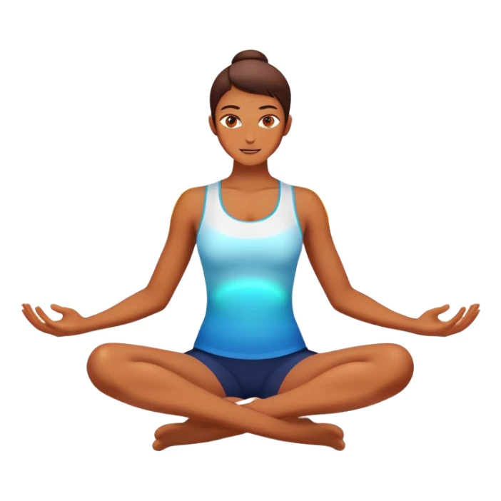 person with energy aura doing balanced movement, vibrant and vital sticker