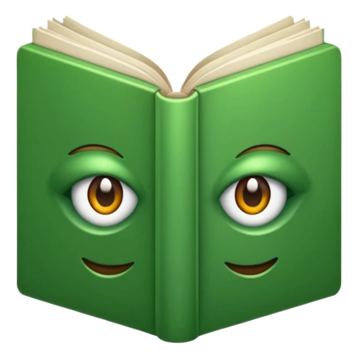 e livros em tons de verde musgo sticker