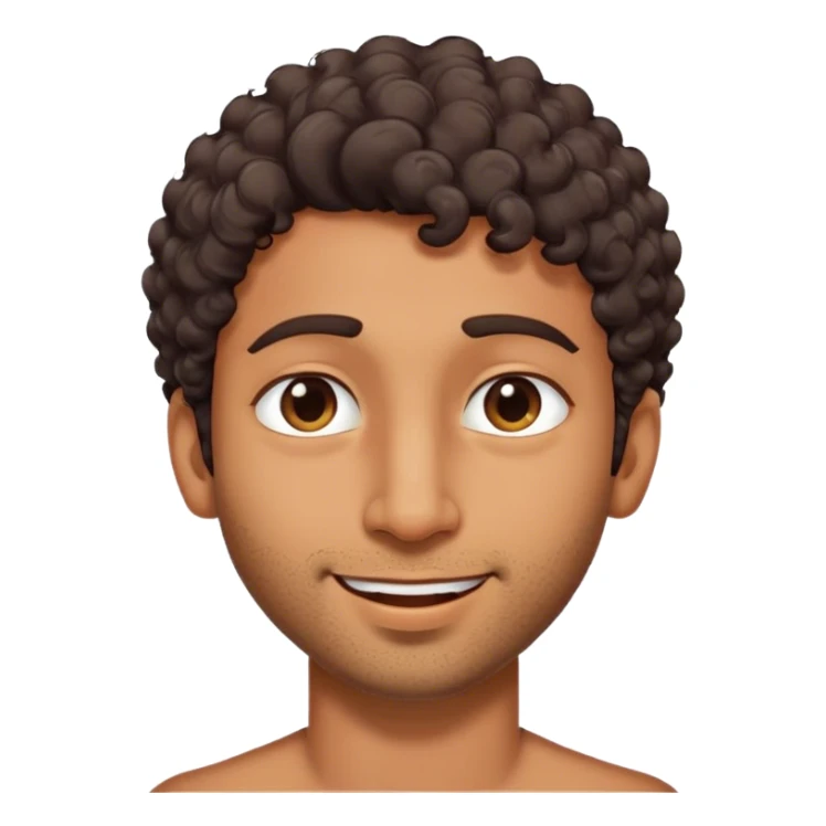 an indian guy with short curly hair and very light stubble winking

 sticker