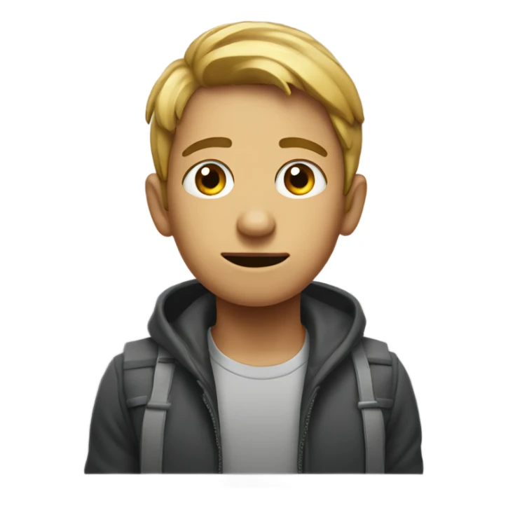 A poor boy in need of money sticker