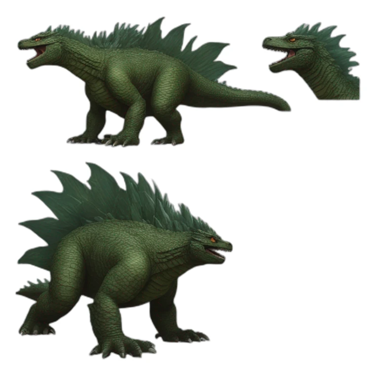 Godzilla (proportional)calm (realistic) (Godzilla King of the Monsters, 2019) sticker