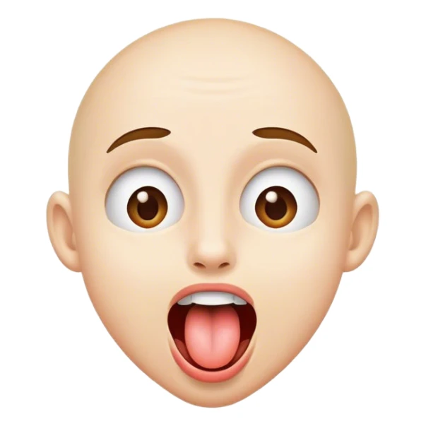 Excited face with tongue sticking out  sticker