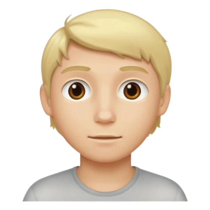 Blonde and white and boy sticker