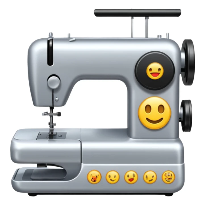 Creame un emoji de una maquina de coser sticker