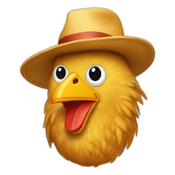 hat that looks like a chicken sticker