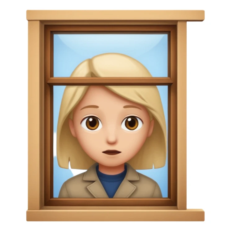 peeking out a window sticker