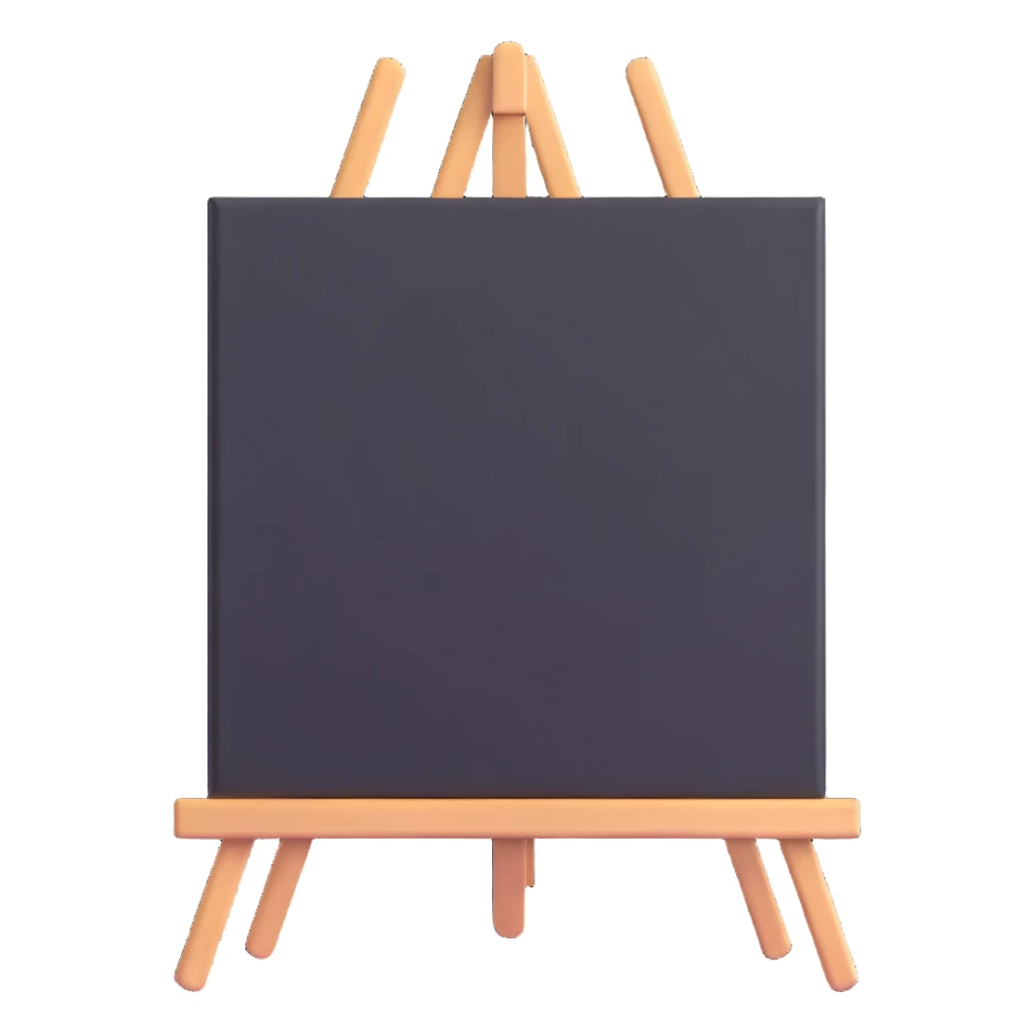 colorful painting canvas sticker