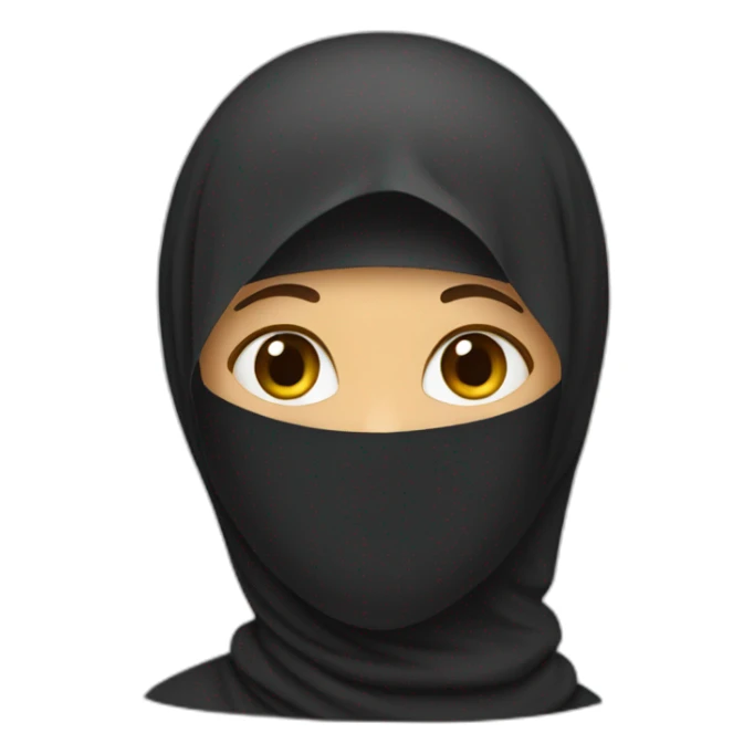 woman in burka sticker