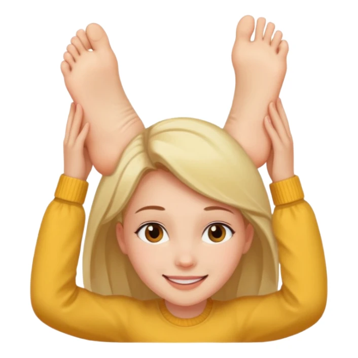 a foot placed on a girl's head sticker