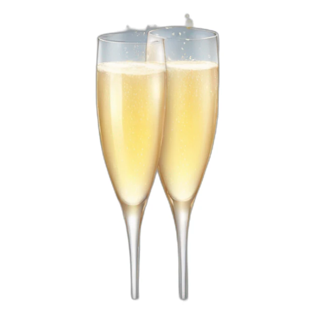 two glasses of champagne christmas sticker