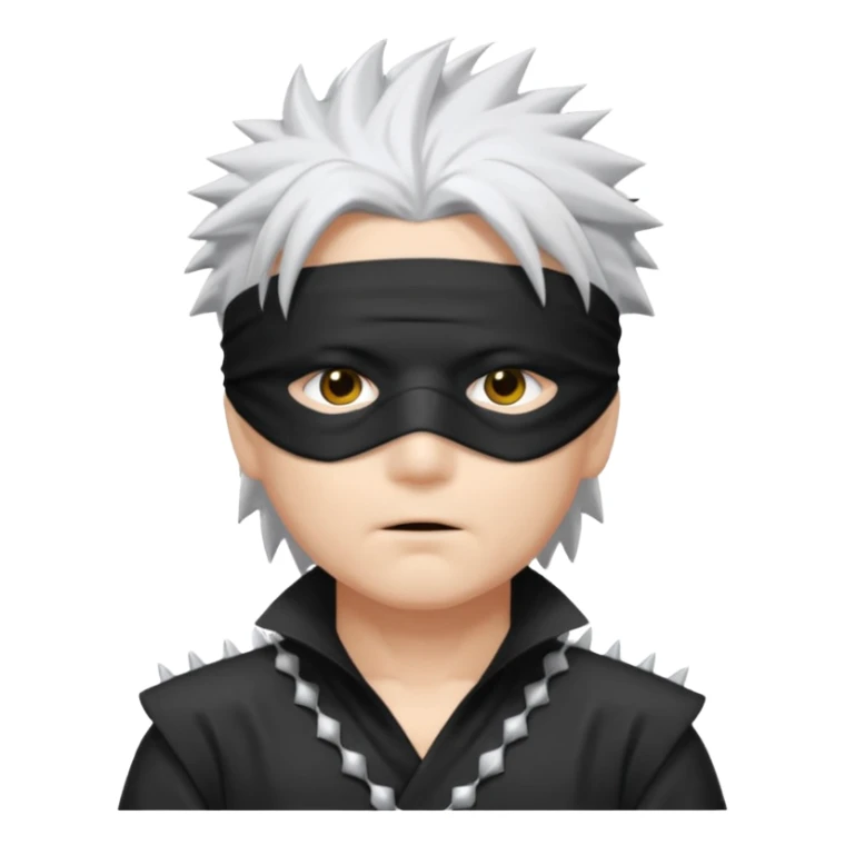 Gojo saturo with spiky hair and blind fold sticker