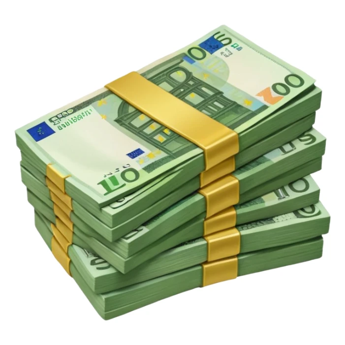 liasse de billet d'euro sticker