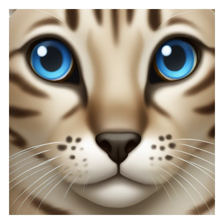 Seal Bengal cat with Blue eyes standing sticker