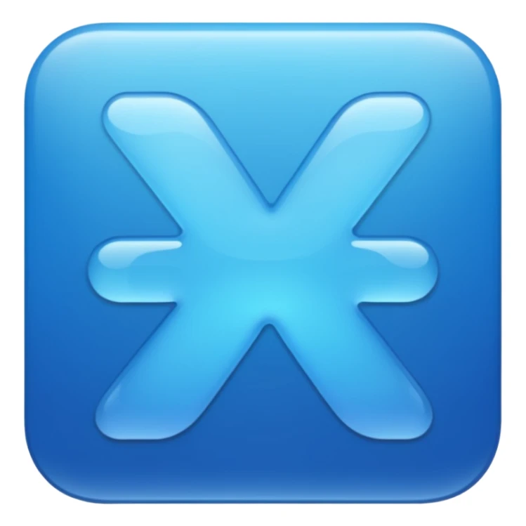 the word 'yay' in a creative, blue-themed style sticker