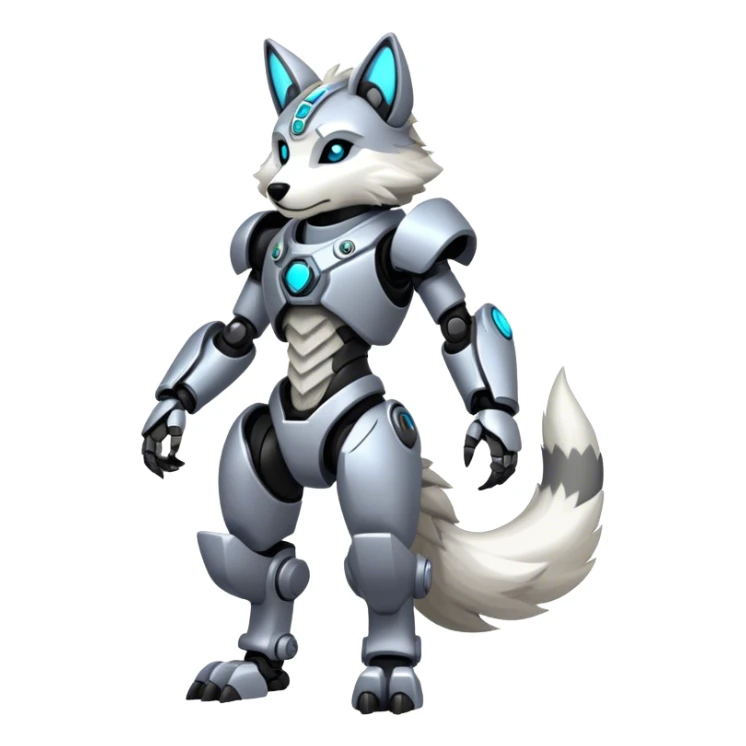 Anthro Protogen-furry-fursona, full body sticker