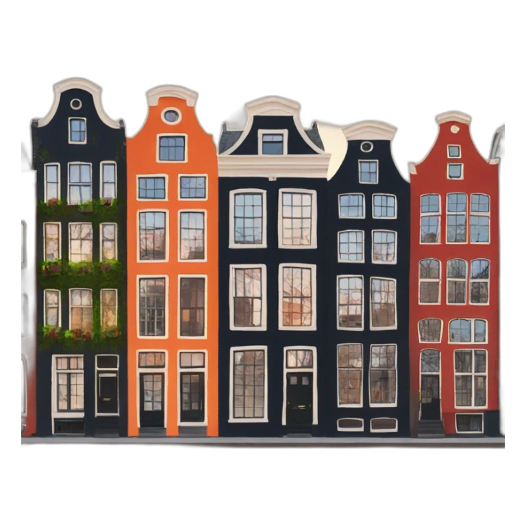 Amsterdam colorful houses sticker
