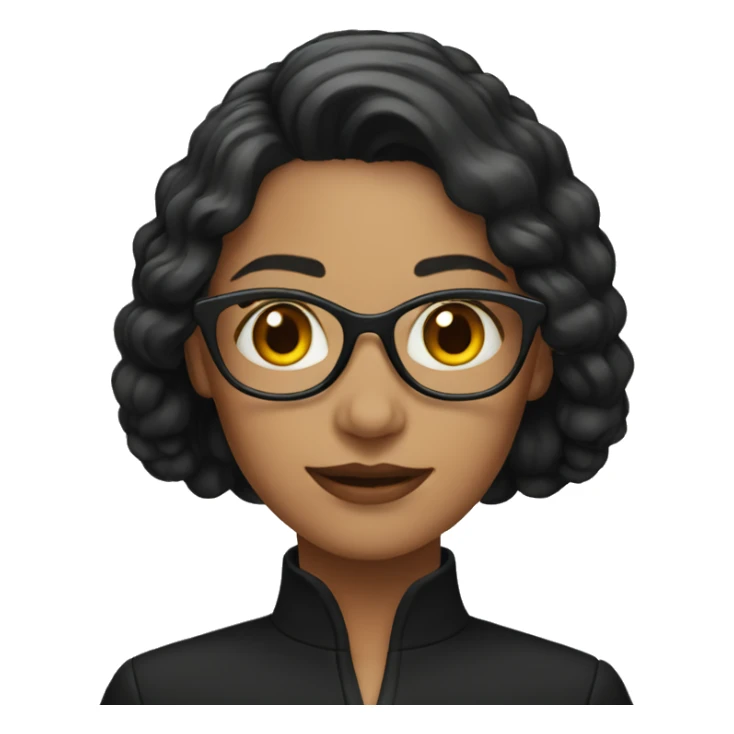 smart woman in black outfit sticker