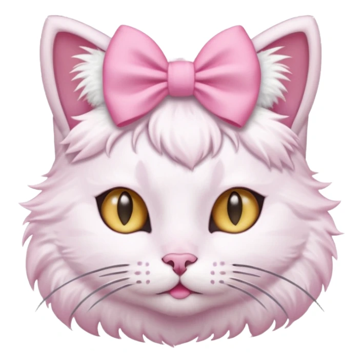 Gato con moño Rosita en l cabeza sticker