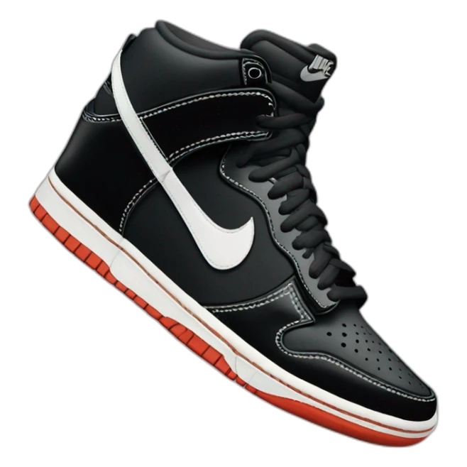 Nike Dunk Alto 1985 Lavado ácido negro sticker