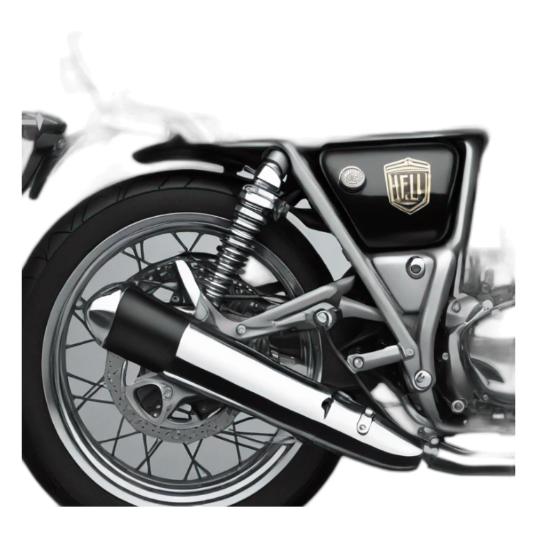 royal enfield continental gt in silver chrome sticker