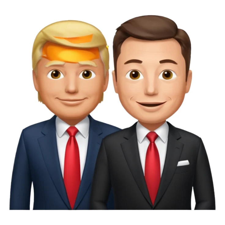 donald trump and elon musk dating sticker