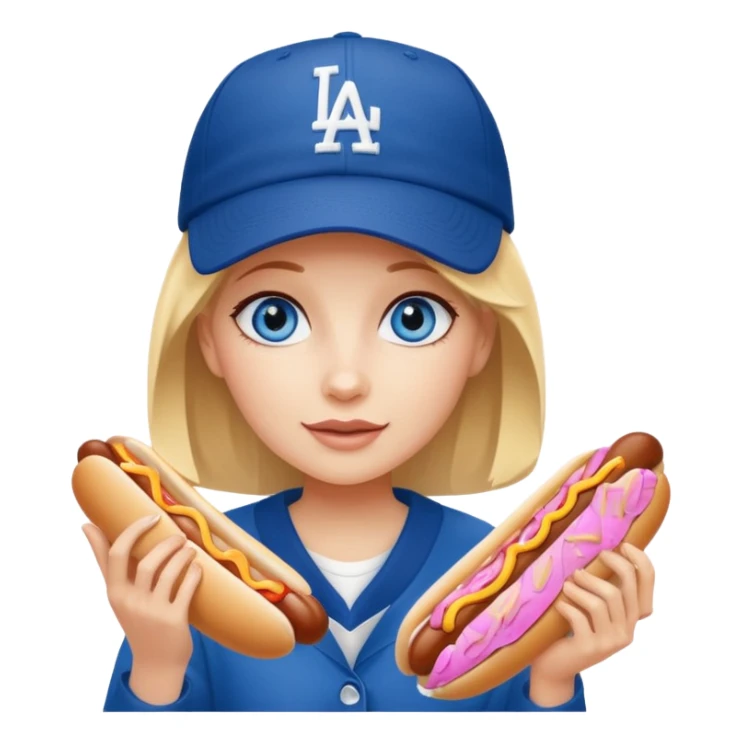 Blue eyed girl at dodgers game sticker