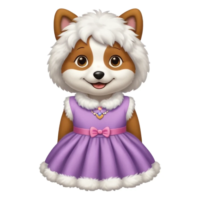 dog in a dress sticker