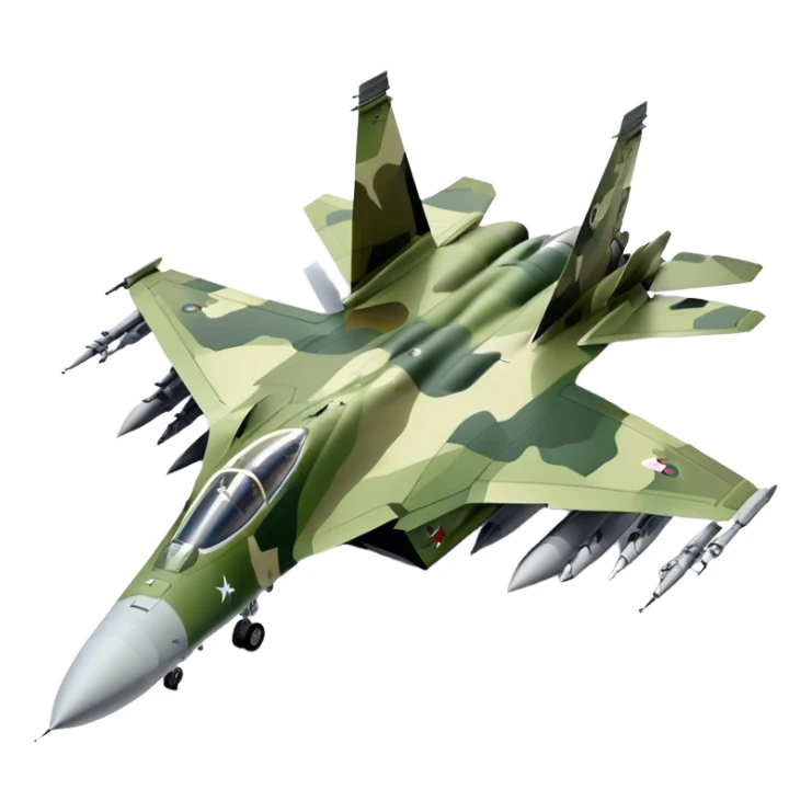 SU-35 Jet - Sukhoi (Model Year: 2020) (Iconic colour: Camouflage green) sticker