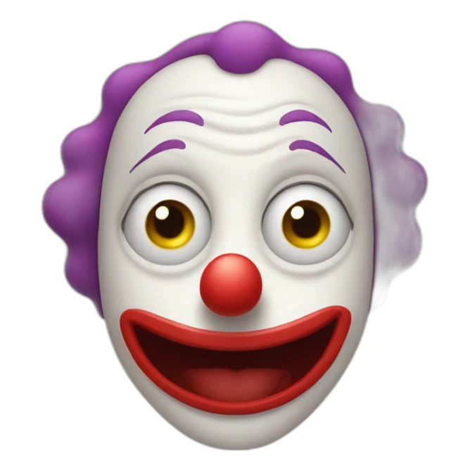 Clown with eyes-hearts sticker
