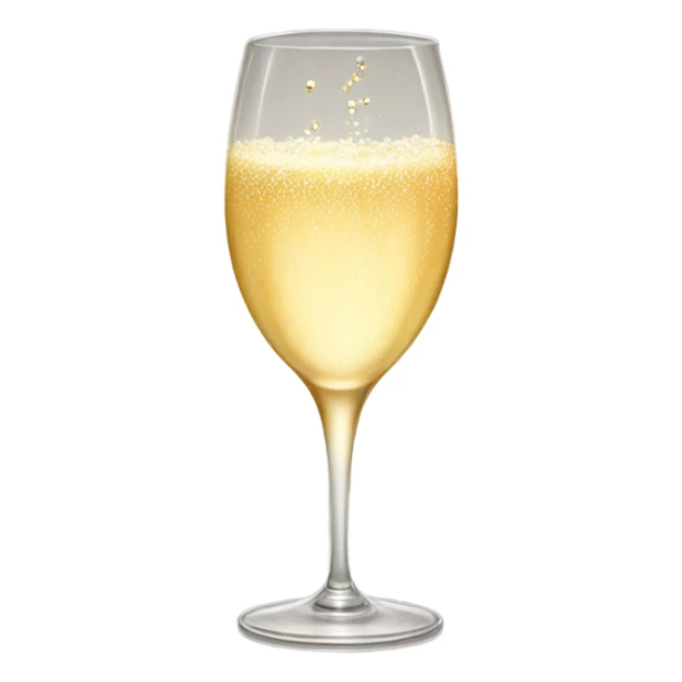 Clear glass of champagne  sticker
