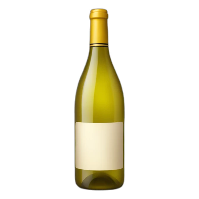 a bottle of white french wine sticker