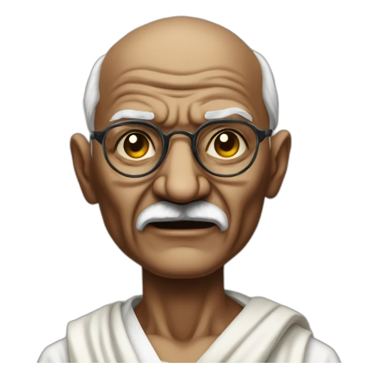 Mahatama Gandhi angry emoji sticker