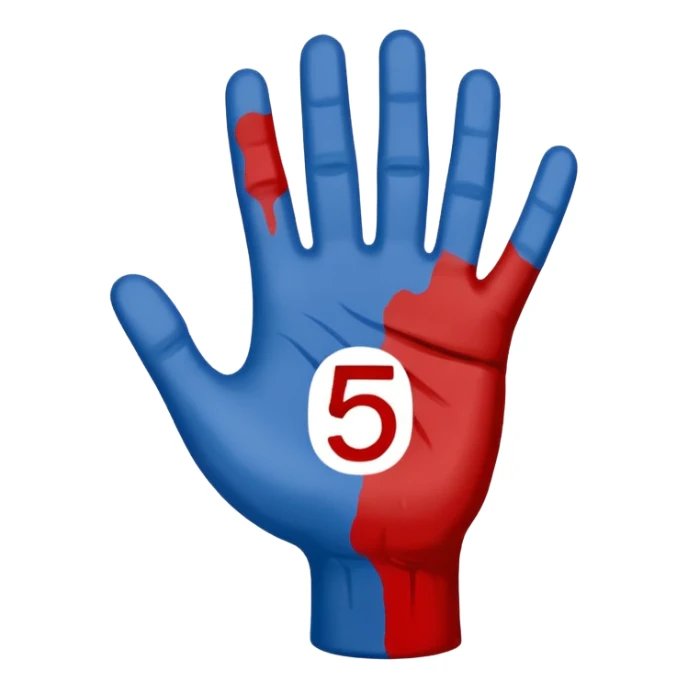 number onde hand  nfl blue (#00A3E0) and red (#F9423A) sticker