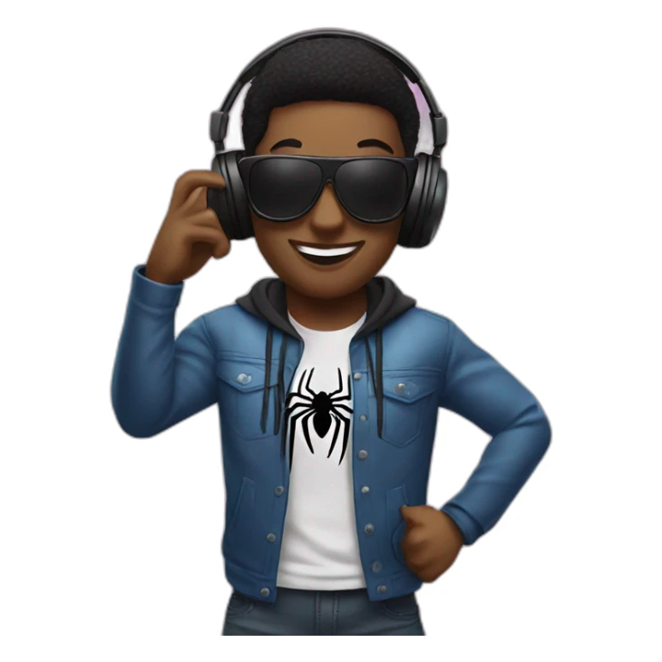 spiderman dj sticker