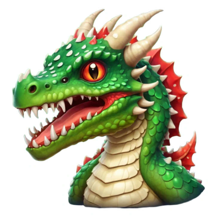 poisonous mushroom dragon beast portrait, head and shoulders only, small dragon face, mushroom cap scales, glowing green spores, sharp teeth, fantasy animal monster vibe, 3D cartoon, mobile game icon style, clean background, no text, no watermark

 sticker