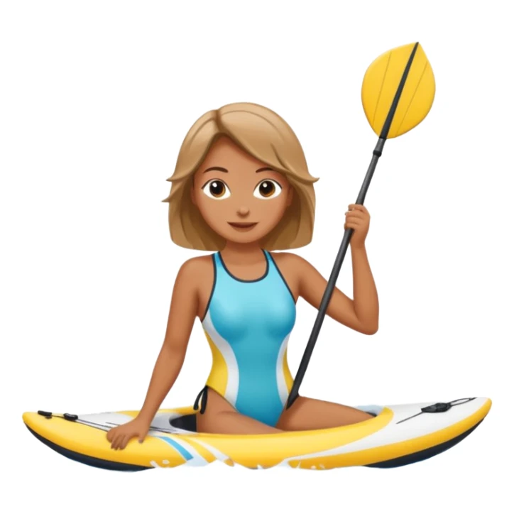 water sports woman along with water sticker
