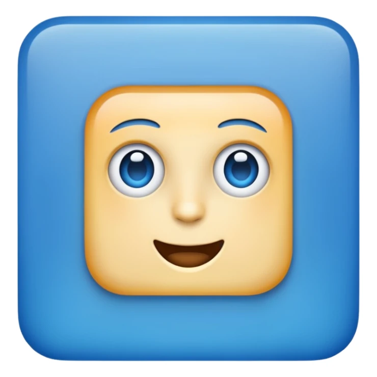 in blue square shape, up arrow in the middle, straight sticker