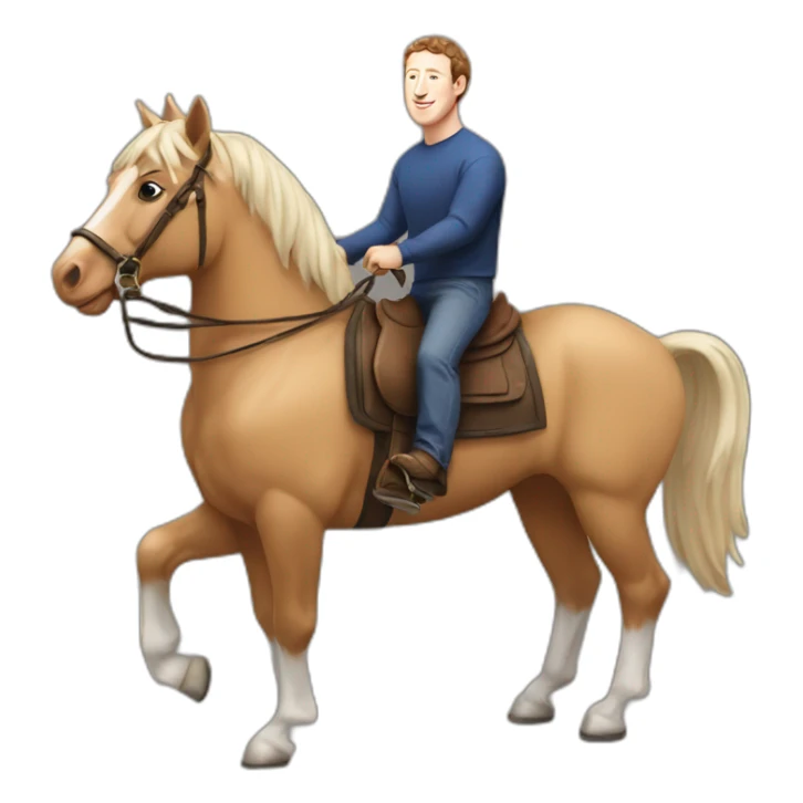 Mark Zuckerberg sur un cheval  sticker