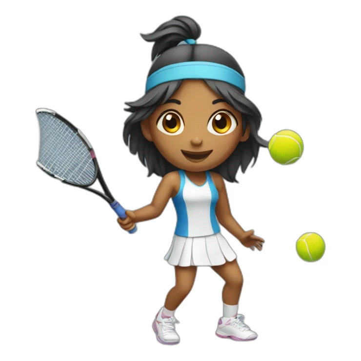 Indian girl playing tennis sticker
