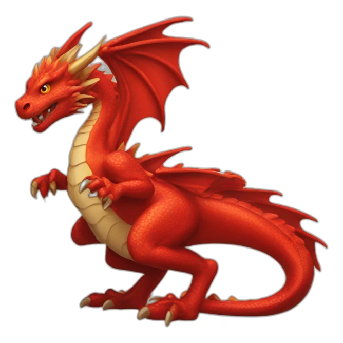 Red dragons sticker