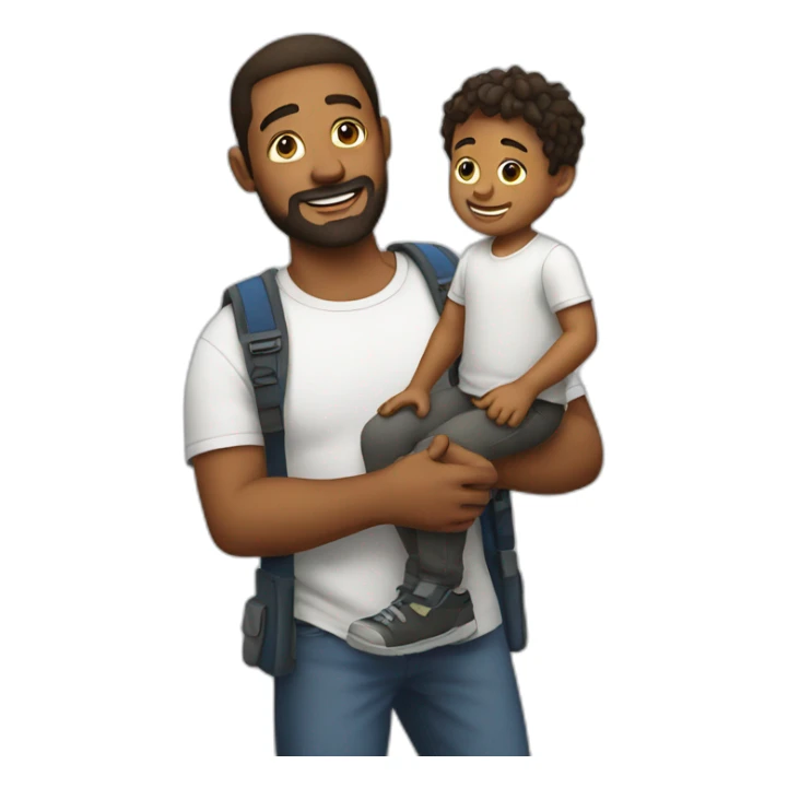An emoji of a father and son sticker
