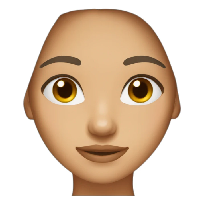 Women brown eyes, long hair,  sticker