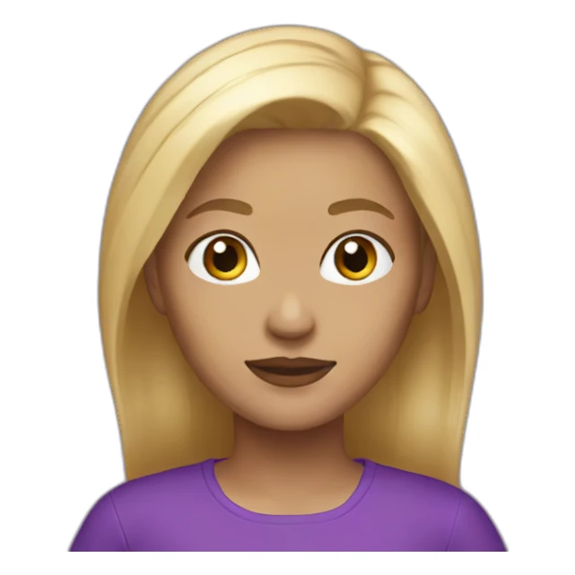 Woman blond hair purple full jumpsuit sticker