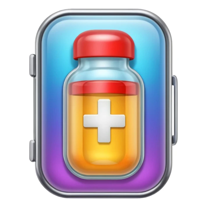 medicine capsule in case in natural colors sticker