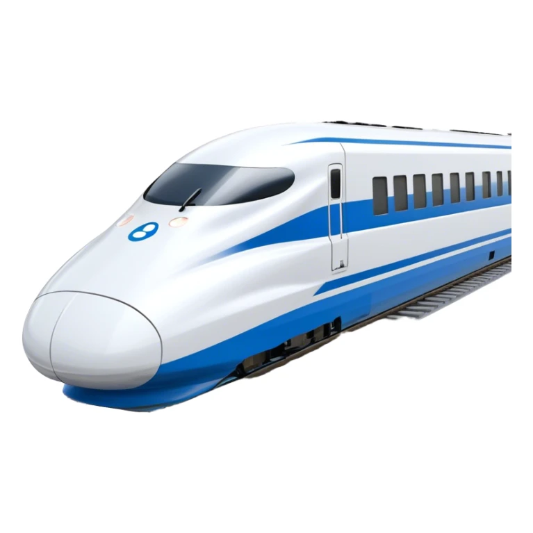 High-Speed Train (Shinkansen) - JR East (Model Year: 2021) (Iconic colour: White with blue) sticker