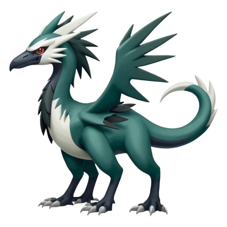 Nargacuga-Silvally-Fakémon-hybrid-creature (full body)  sticker