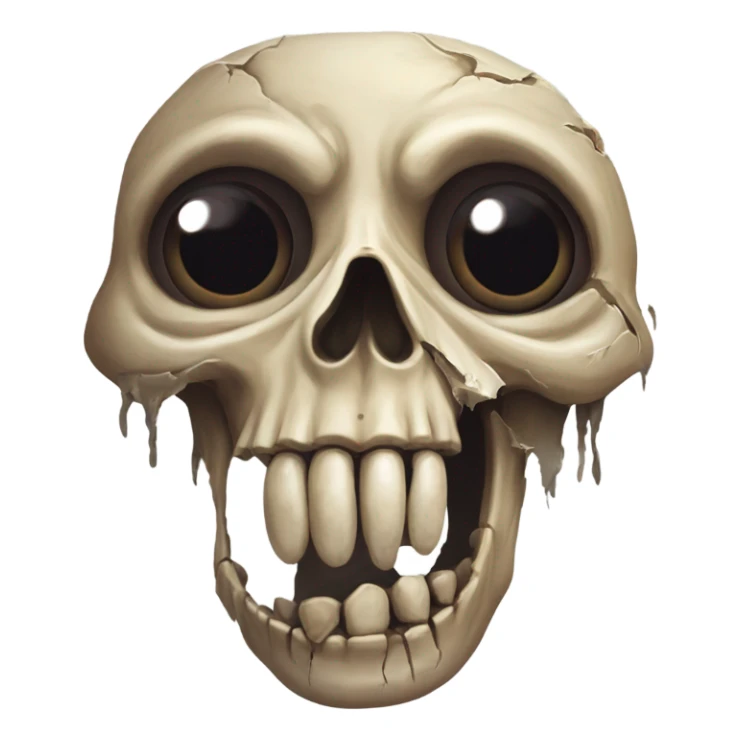 Zombie skeleton sticker