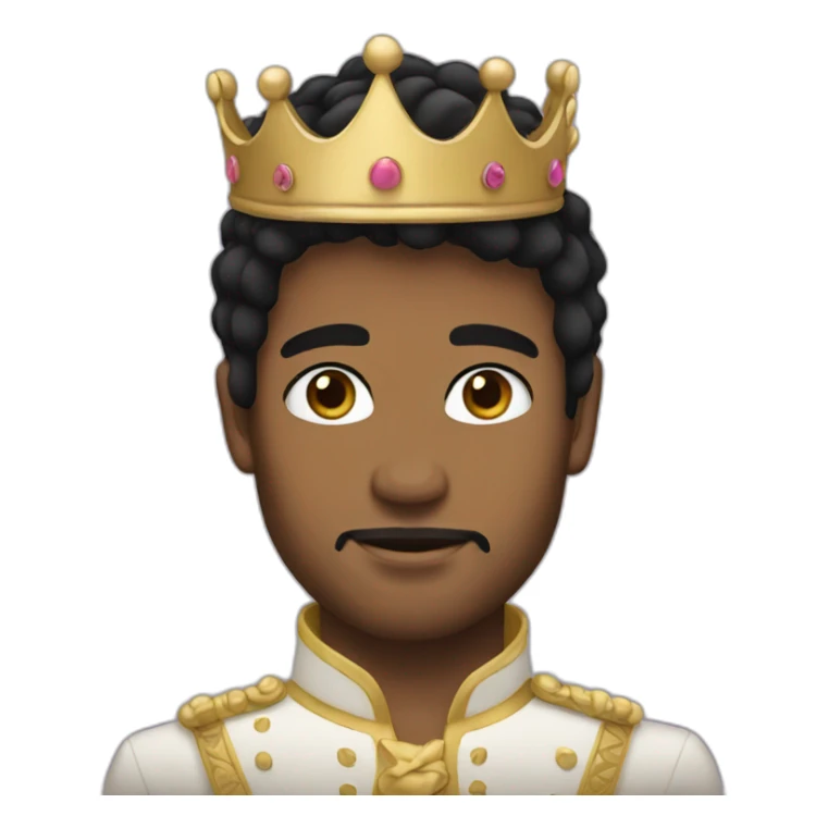 prince with black hair sticker
