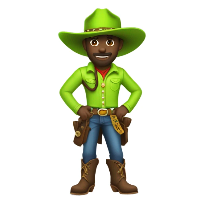 Lime cowboy  sticker