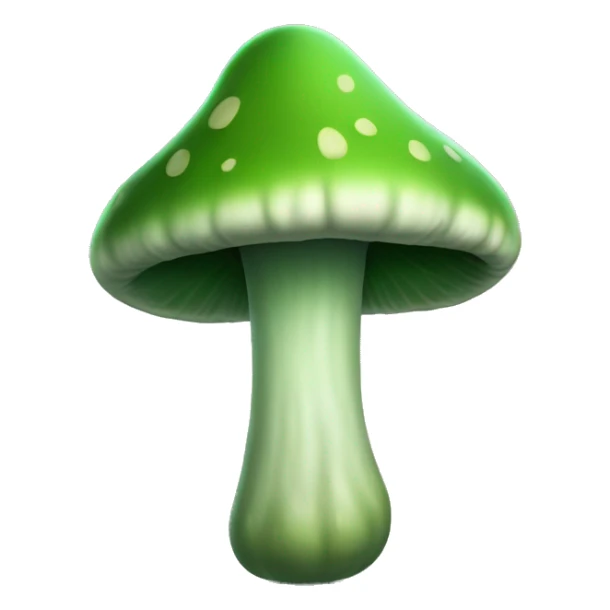 green mushroom with creepy smile sticker